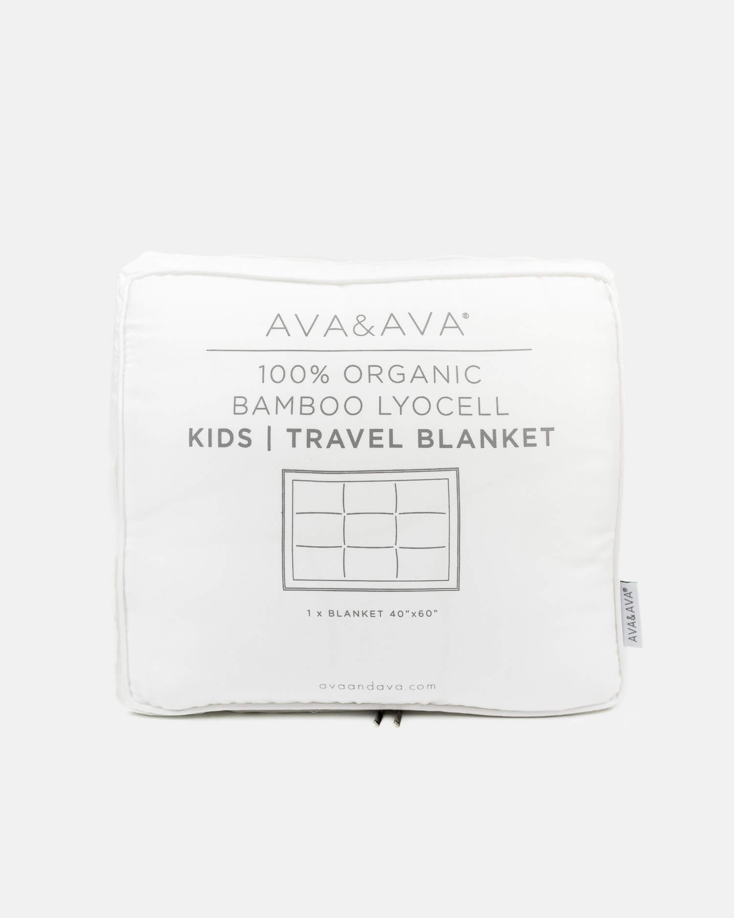 ava and ava ph organic bamboo lyocell kids blanket or comforter travel blanket throw blanket carry bag white