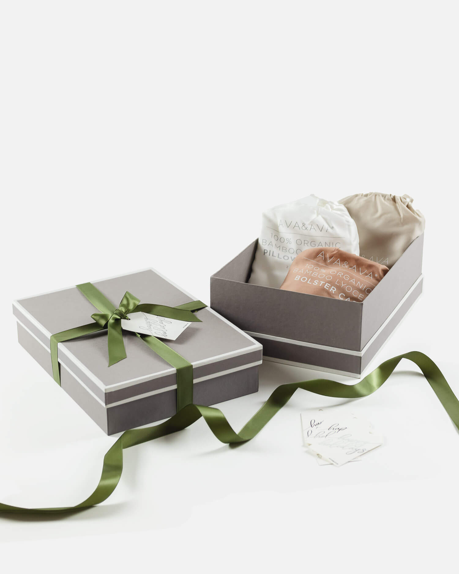 ava and ava ph Christmas gift box with bamboo lyocell bed sheets, pillowcases, bolstercases