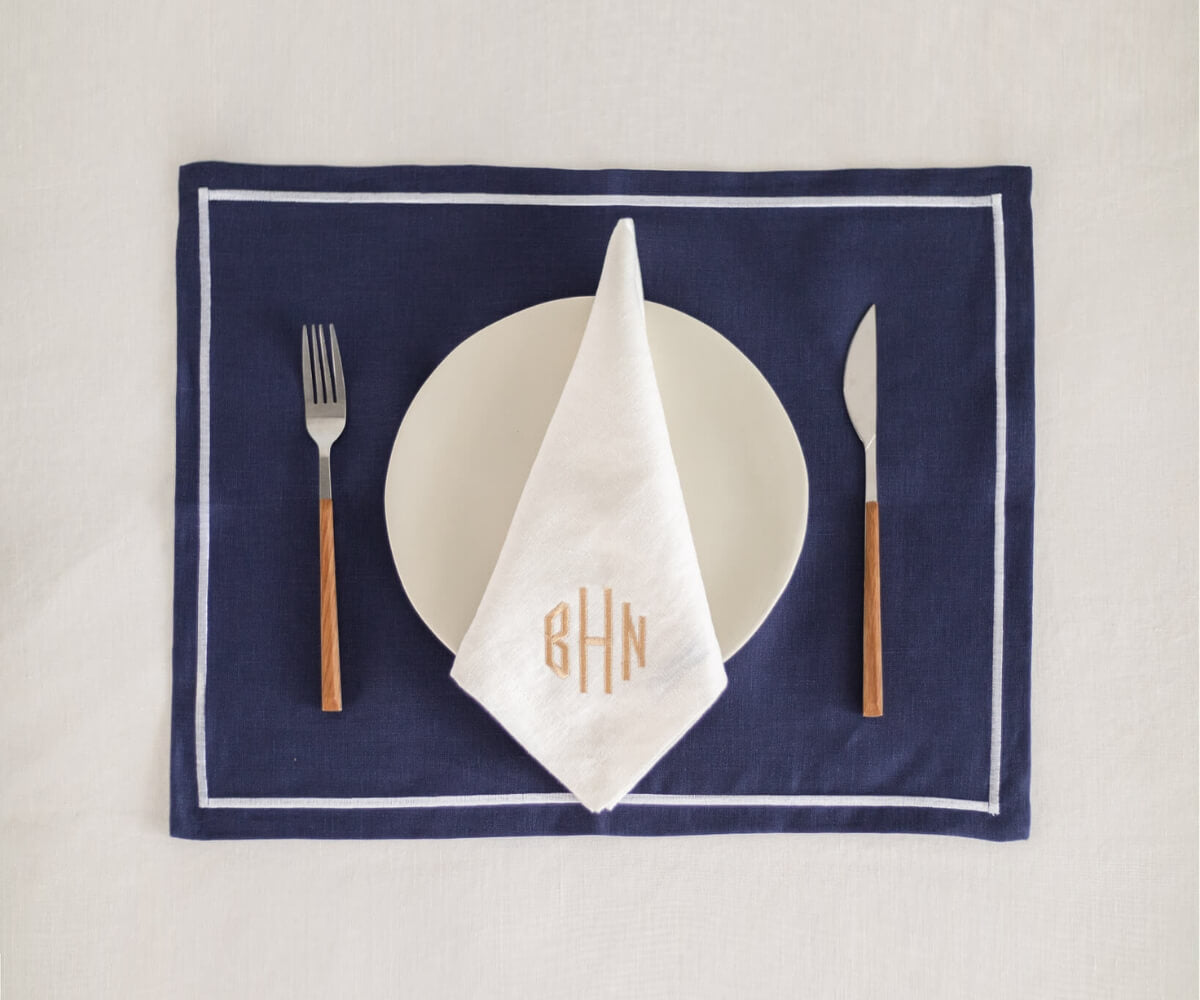 ava and ava ph personalized linens pure linen table napkin with embroidery monogram initial gift