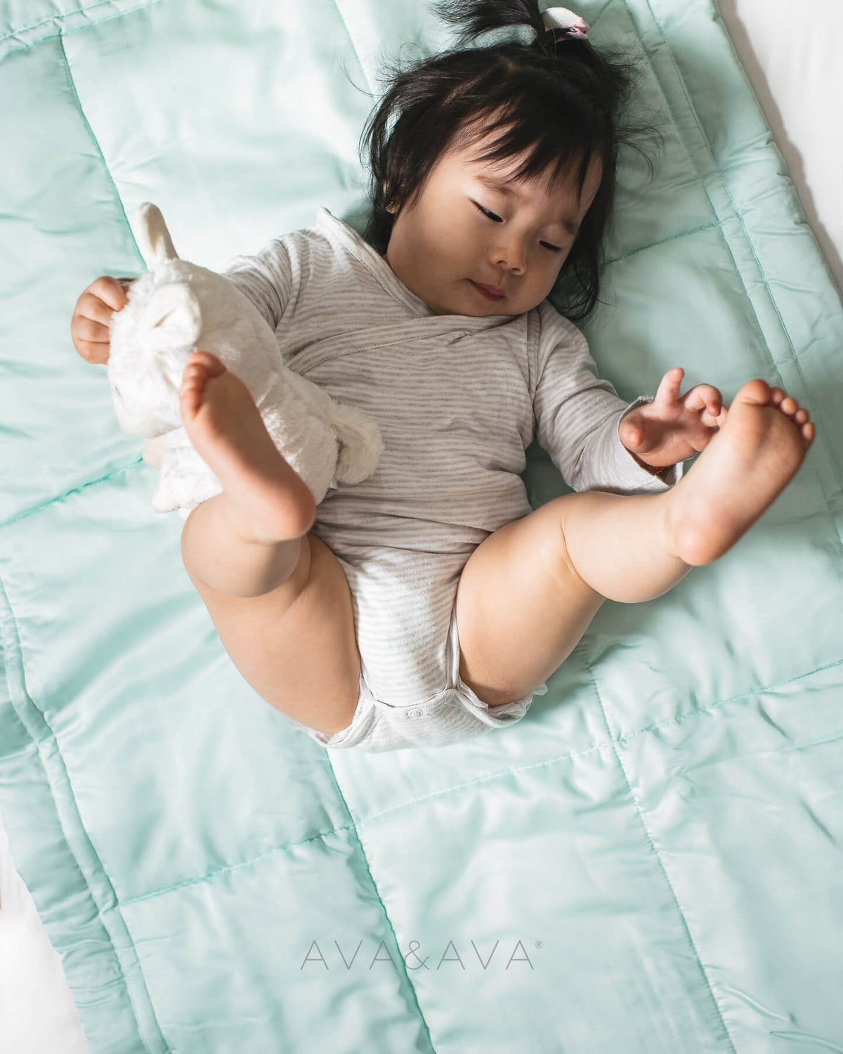 AVA & AVA mint green organic bamboo lyocell baby bedding (baby comforter blanket