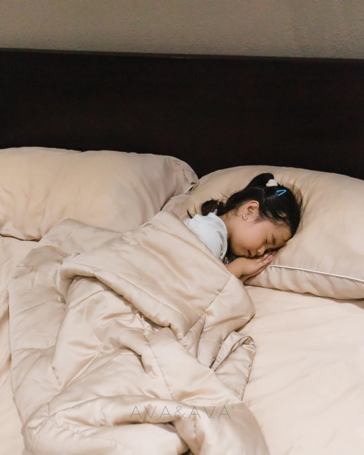 toddler sleeping with ava and ava ph organic bamboo lyocell kids blanket or comforter travel blanket throw blanket sand beige