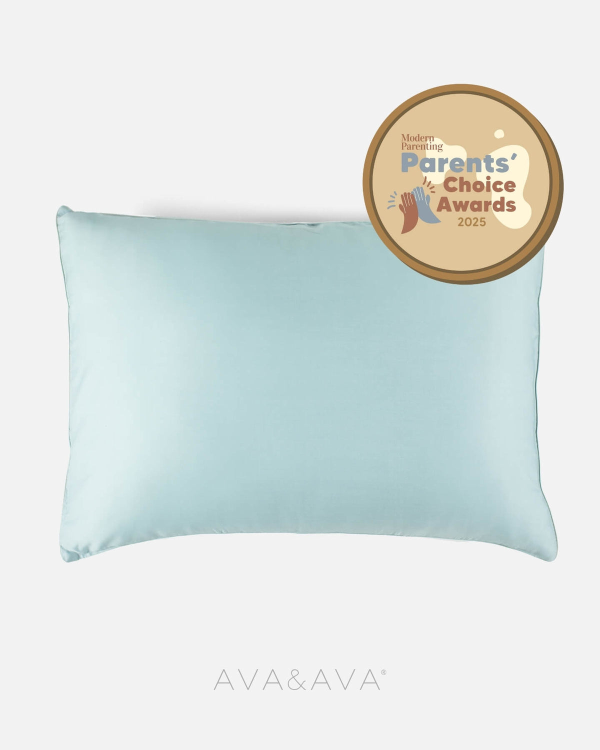 ava and ava organic bamboo lyocell toddler pillowcases / mini pillowcases / tempur pillowcase. hypoallergenic soft and breathable. color blue with white piping