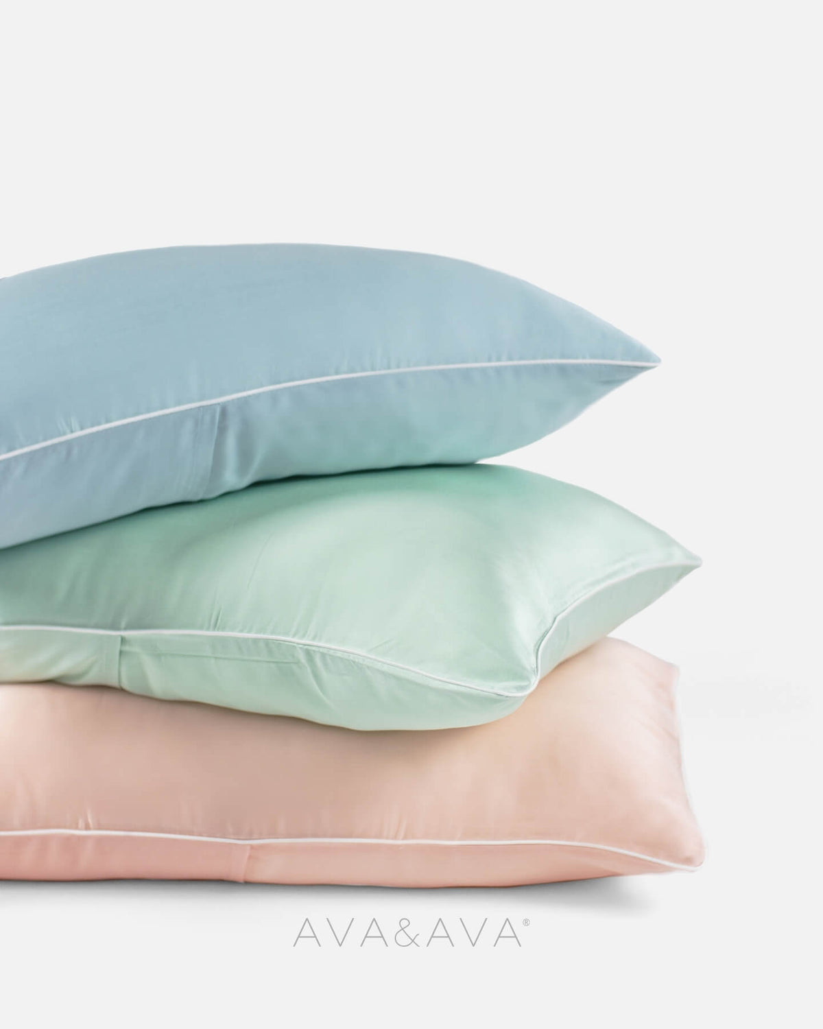 ava and ava organic bamboo lyocell toddler pillowcases / mini pillowcases / tempur pillowcases. hypoallergenic soft and breathable. assorted colors - blue, pink, white, mint green