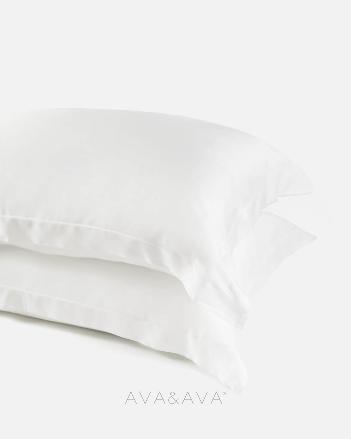 ava and ava ph silky soft organic bamboo lyocell shams / oxford pillowcases in white, classic style pillowcases, stack of 2