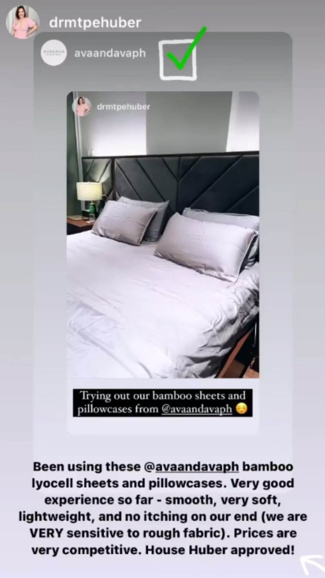 ava and ava ph review - cool, silky soft organic bamboo lyocell sheet set, pillowcases, duvet cover in urban gray with white piping by dr mara huber dermatologist