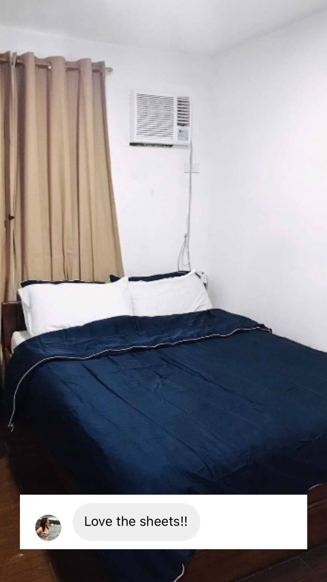 ava and ava ph review - cooling, buttery silky soft organic bamboo lyocell navy blue duvet cover with white pillowcases