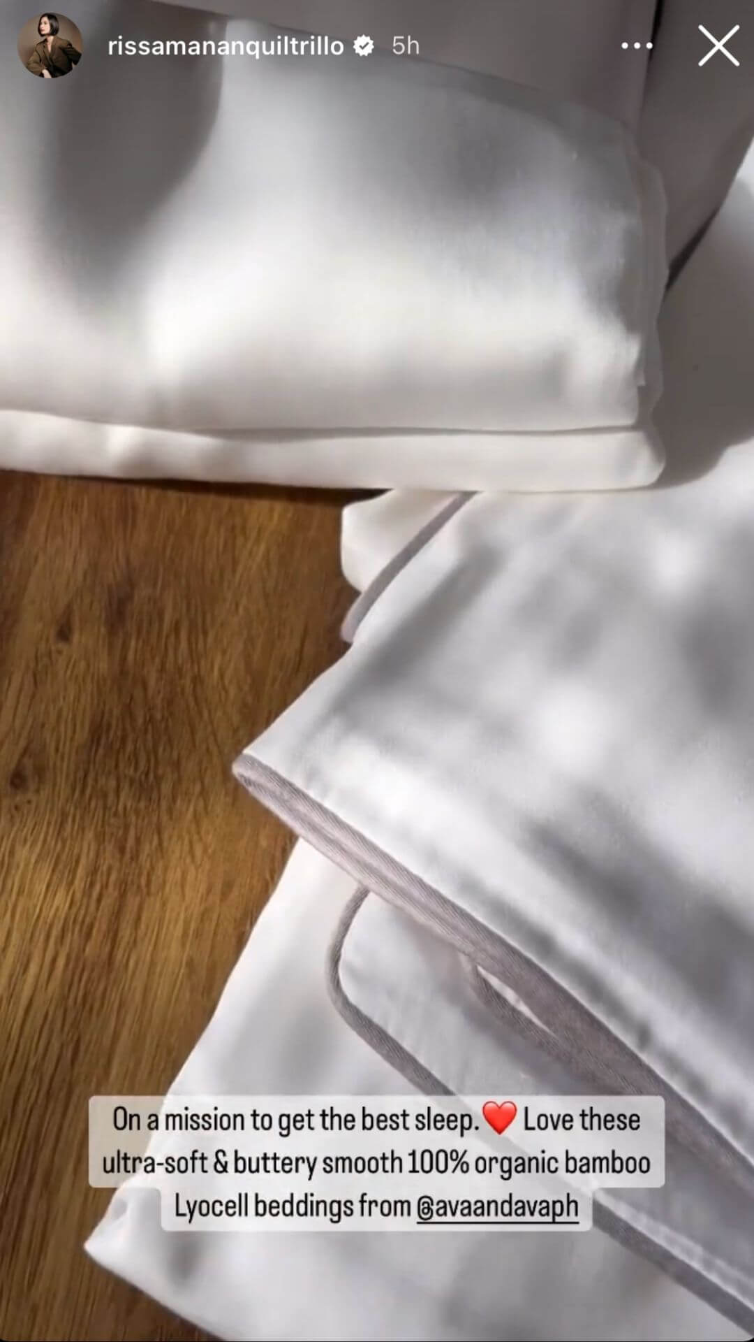rissa mananquil trillo ava &ava bamboo lyocell bedsheets duvet cover pillowcases in white soft buttery smooth bedding