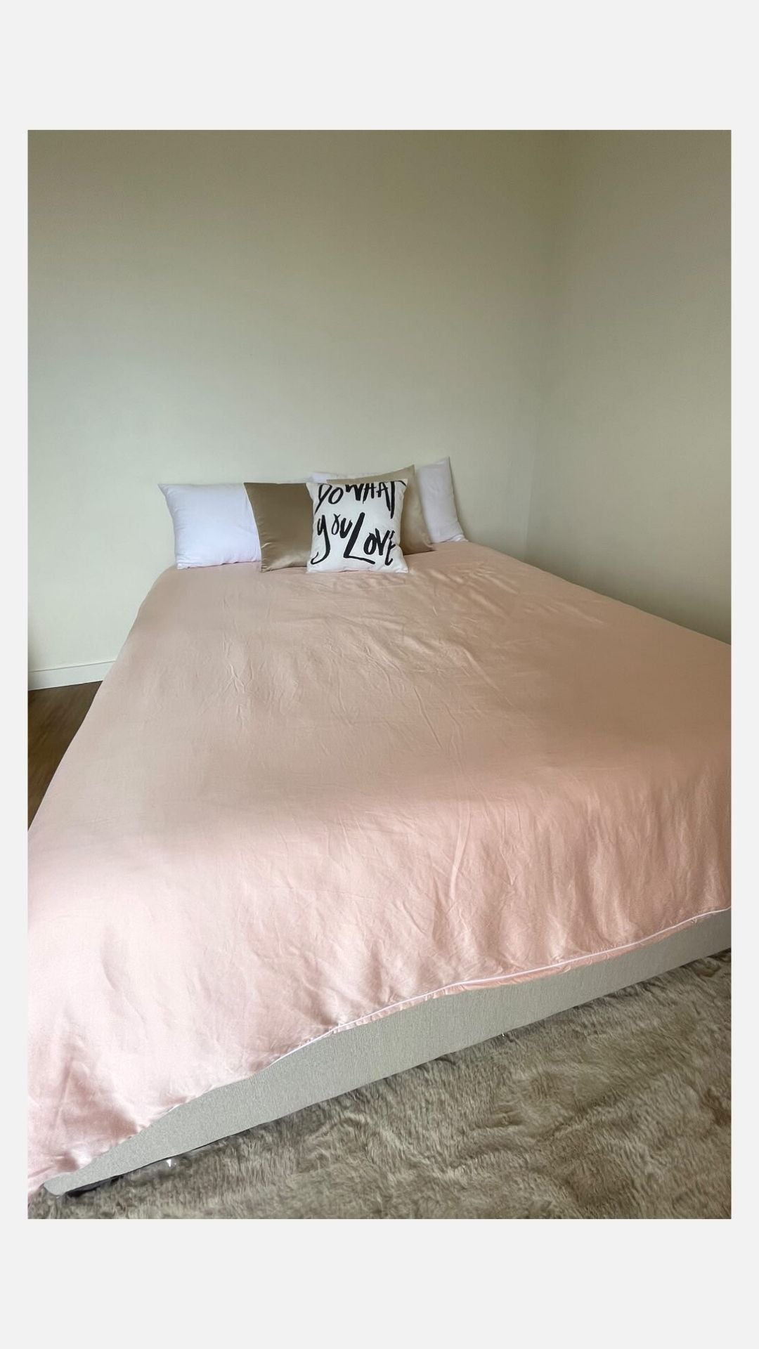 ava and ava ph review - cooling, silky soft organic bamboo lyocell sheet set, pillowcases, duvet cover in blush pink with white piping