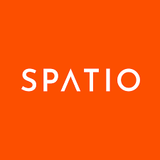 SPATIO logo on an orange background