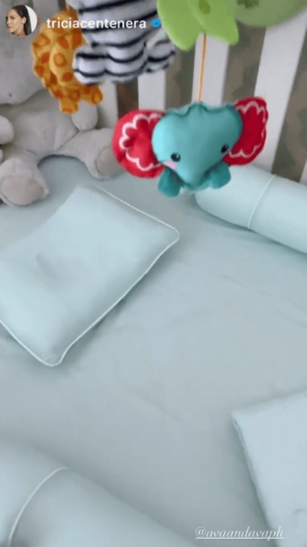 ava and ava buttery breathable soft organic bamboo lyocell baby bedding set (fitted crib sheet, pillowcases, pillows) in mint green by tricia centenera