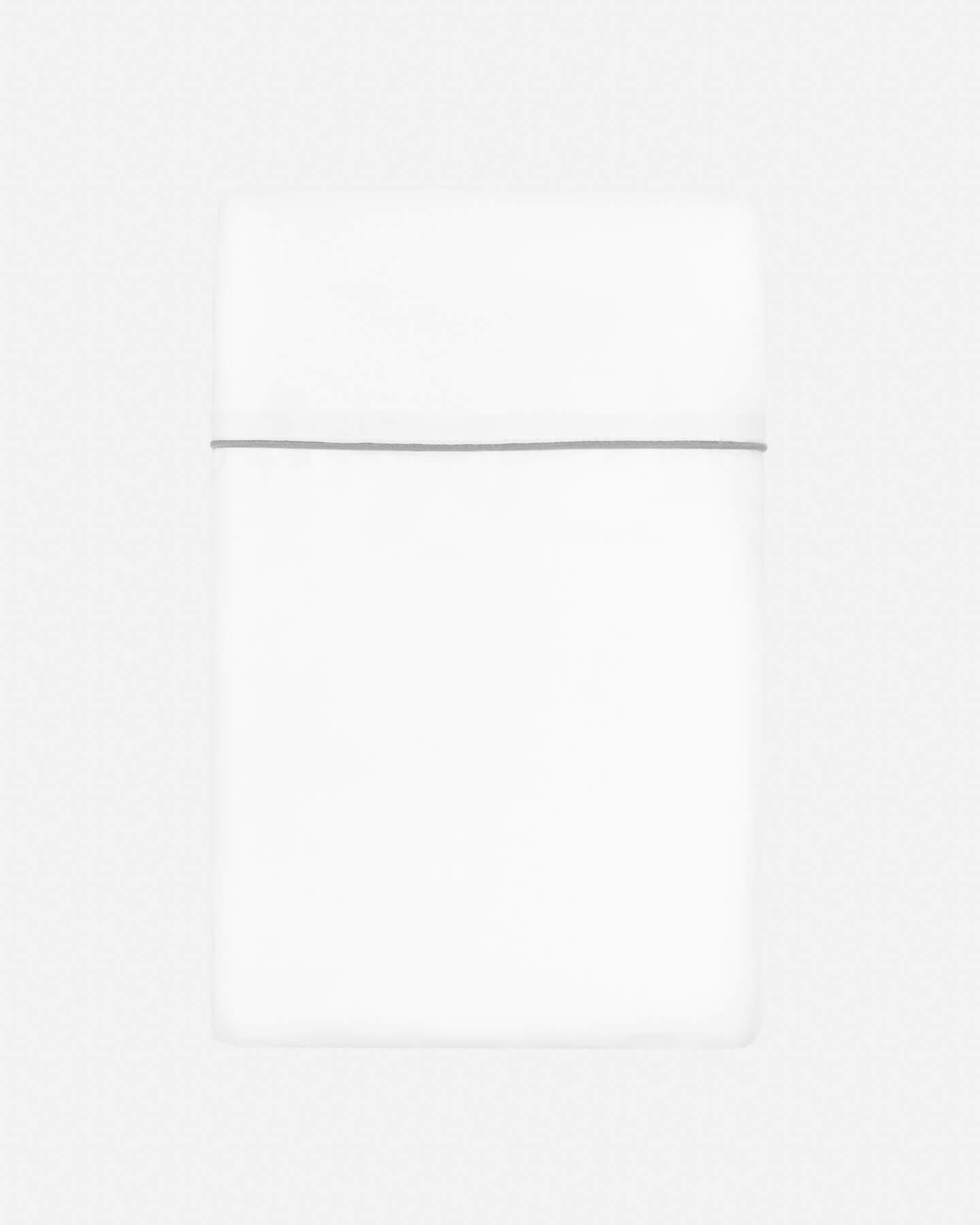 ava and ava ph organic bamboo lyocell flat sheet sand beige with white contrast piping at the top hem