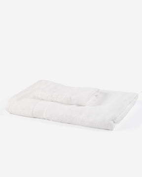 ava and ava ph organic bamboo face towel and bath towel white stack