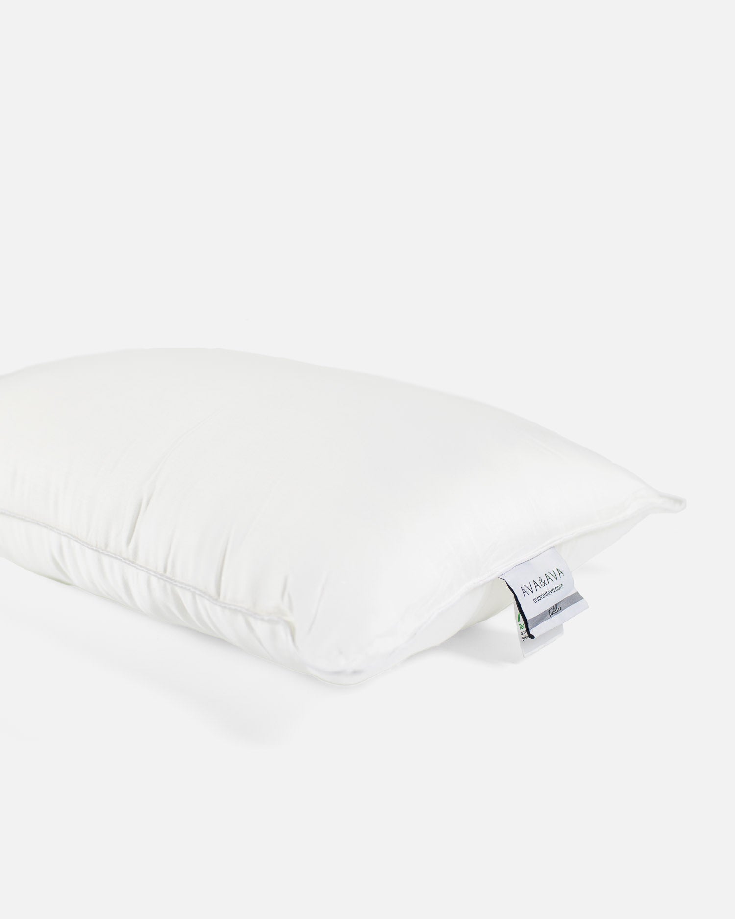 ava and ava ph organic bamboo lyocell hypoallergenic  toddler pillow white pillowcase 