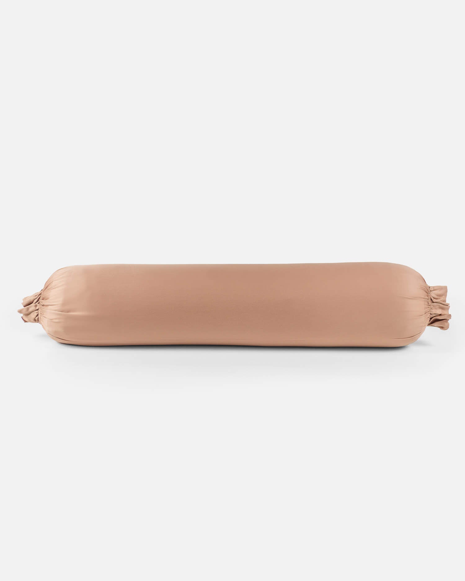 ava and ava ph organic bamboo lyocell bolster case / hotdog pillow / long pillow / po-tsim pillowcase in autumn caramel ochre