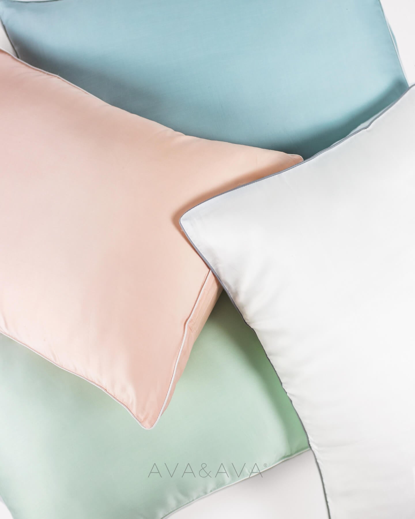 ava and ava organic bamboo lyocell toddler pillowcases / mini pillowcases / tempur pillowcases. hypoallergenic soft and breathable. assorted colors - blue, pink, white, mint green