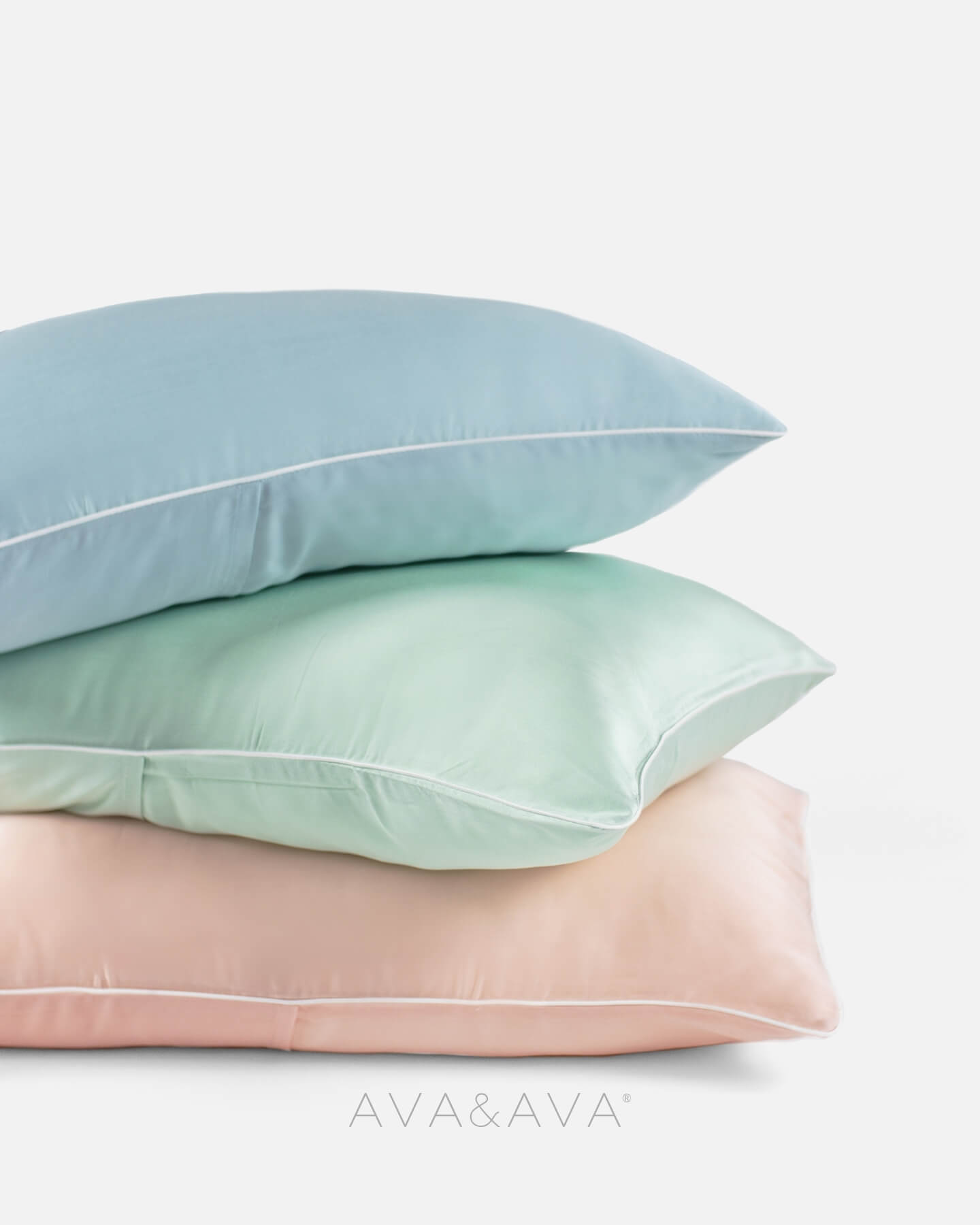 ava and ava organic bamboo lyocell toddler pillowcases / mini pillowcases / tempur pillowcases. hypoallergenic soft and breathable. assorted colors - blue, pink, white, mint green