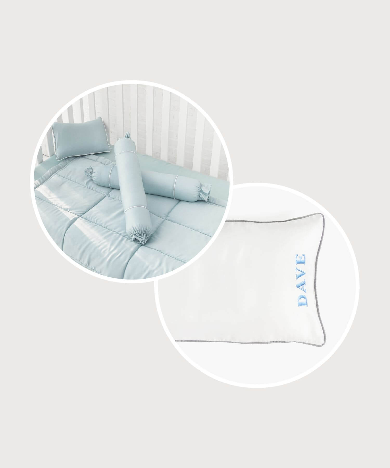 ava and ava ph christmas gift guide - organic bamboo lyocell baby comforter set with personalized pillowcase embroidery