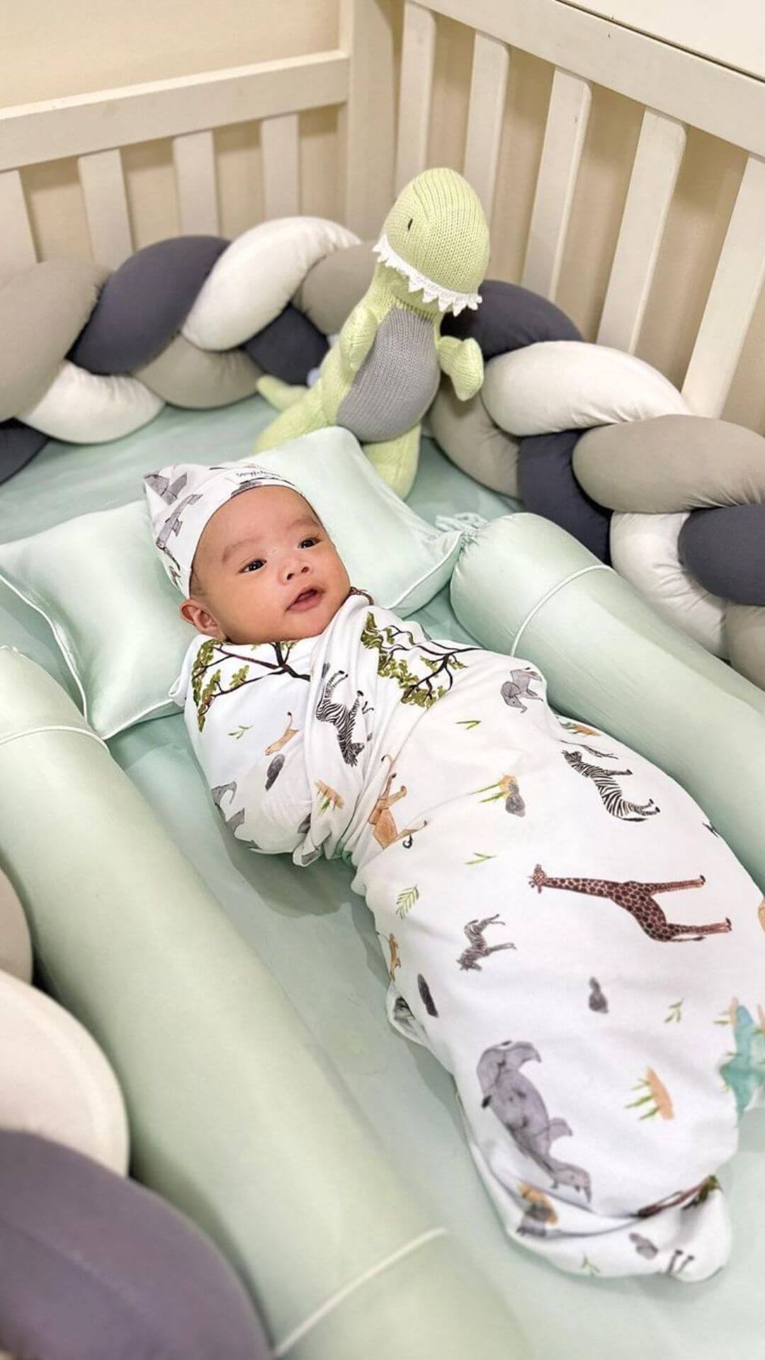 ava and ava ph review buttery breathable soft organic bamboo lyocell baby bedding set (fitted crib sheet, pillowcases, pillows, bolsters) in mint green