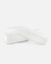 ava and ava philippines ph organic bamboo lyocell bolster pillow  / hotdog pillow / long pillow / po-tsim pillow in white with piped edges