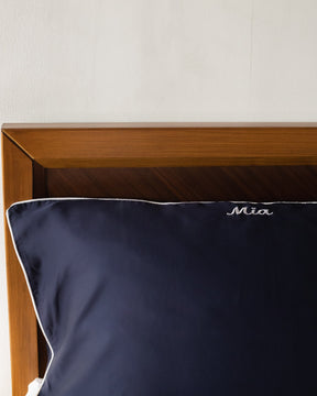 ava and ava ph organic bamboo lyocell pillowcase with custom embroidery personalized monogram pillowcase in ocean navy