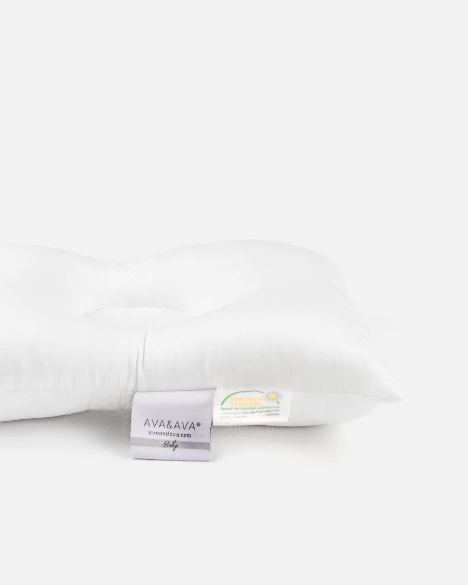 ava and ava ph white organic bamboo lyocell hypoallergenic baby pillow set - headshaping anti-flathead baby pillow