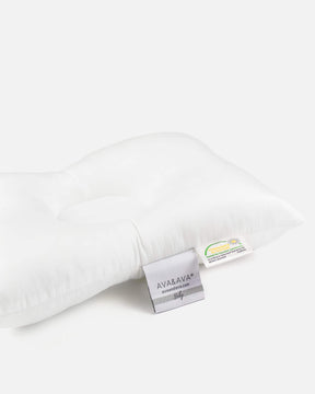 ava and ava ph white organic bamboo lyocell hypoallergenic baby pillow set - headshaping anti-flathead baby pillow