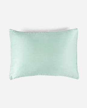 ava and ava organic bamboo lyocell toddler pillowcases / mini pillowcases / tempur pillowcase. hypoallergenic soft and breathable. color mint green with white pillowcases
